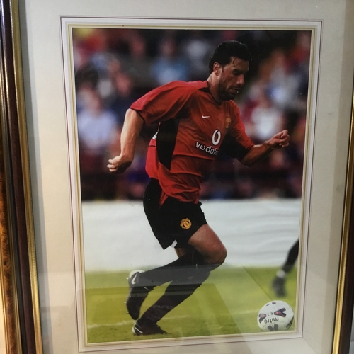 93 - Collection of Framed Manchester United Photographs, inc signed Peter Schmeichel