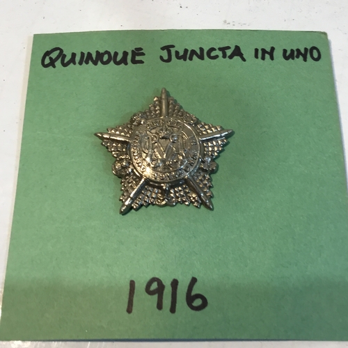 102 - Machine Gun Battalion “Quinoue Juncta in Uno” 1916 Military Cap Badge