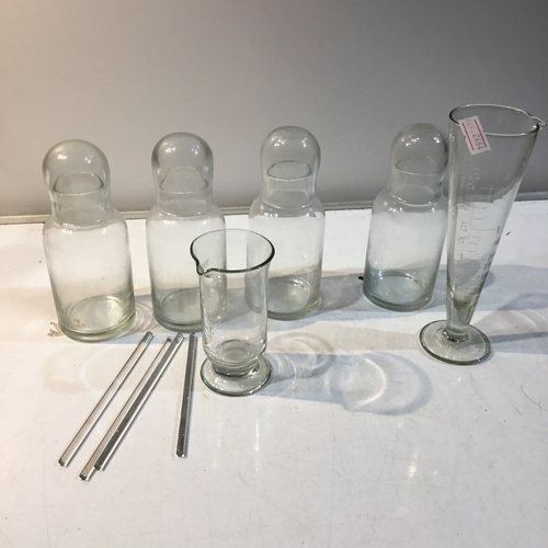 135 - Assortment of Ten Laboratory Glass Items