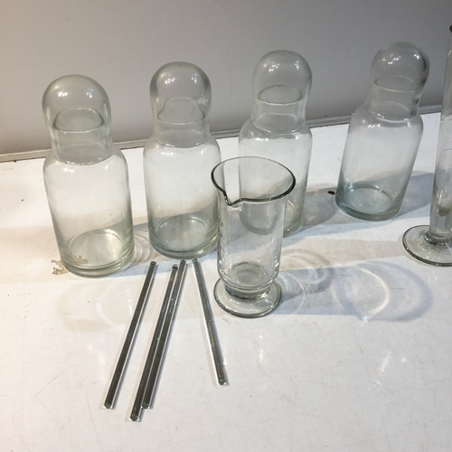 135 - Assortment of Ten Laboratory Glass Items