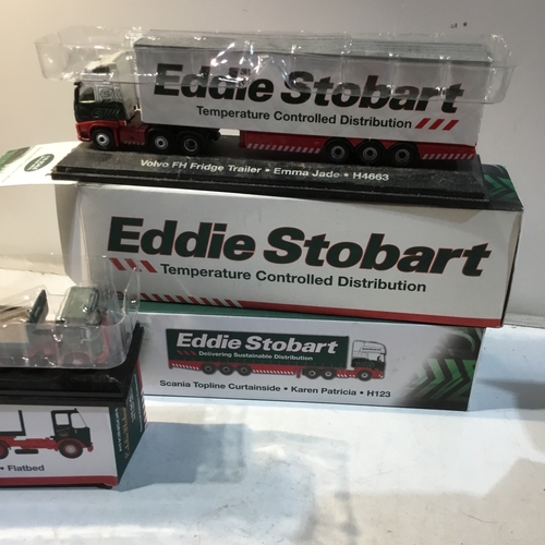 163 - Collection of Three Eddie Stobart Diecast Trucks, in original boxes