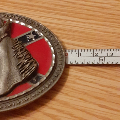 126A - USA Horse Head Metal Belt Buckle. Very good, clean condition.