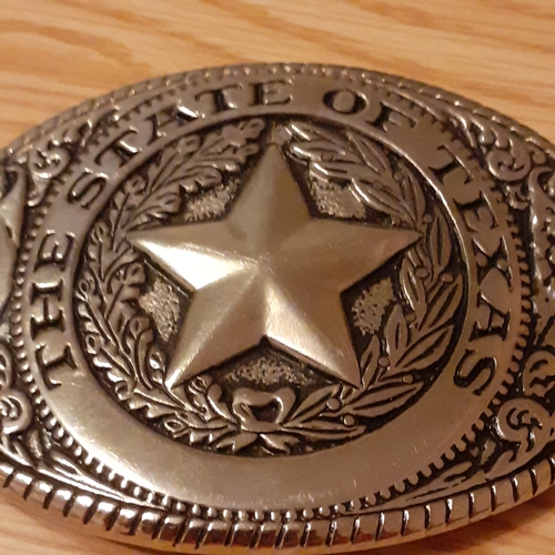 127A - The State of Texas Metal Belt Buckle. Very good clean condition.