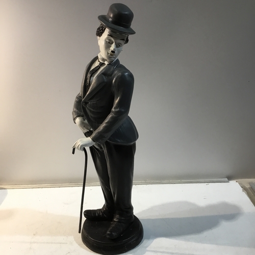 184 - Charlie Chaplin monochrome ceramic figure - 35cm tall