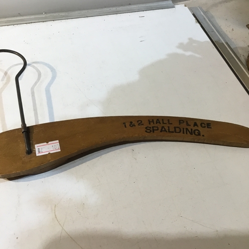 202 - C M Allen & Son tailor & clothier of 1&2 Hall Place Spalding vintage coat hanger