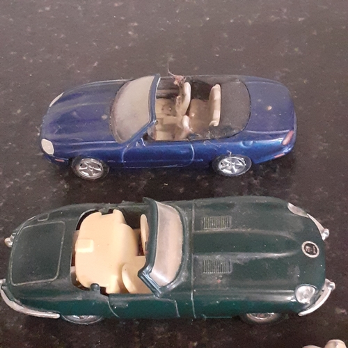 138A - Diecast Jaguar collection. Playworn condition and small pieces missing on one but otherwise compete ... 