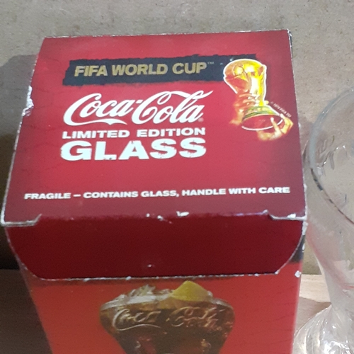 114B - Fifa World Cup Limited Edition Coca-Cola Glass. Original box. Glass in good undamaged condition.  Bo... 