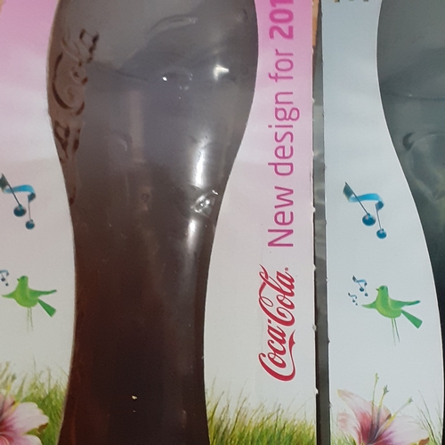 139A - 2 x collectible 2010 Macdonalds Coca-Cola glasses. Original packaging. Green hint and pink. Unopened... 