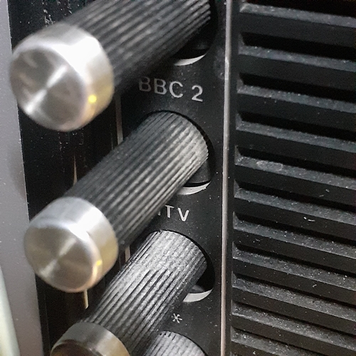 131A - G Marconi vintage Black and white television s8et. Model number 4816 Shows 3 channels. Nice example ... 