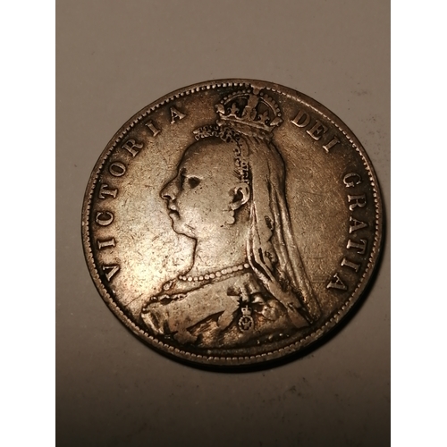 448A - COINS : 1889 Victorian halfcrown