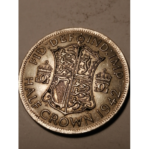 459A - COINS : 1942 halfcrown in extremely fine condition