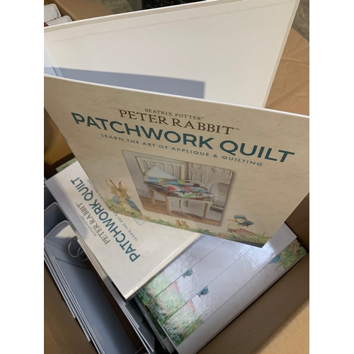 2x boxes of Peter Rabbit patchwork quilt A4 folders