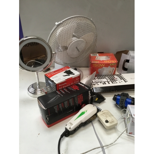 960 - Mixed lot inc fan, floodlight, shredder & more