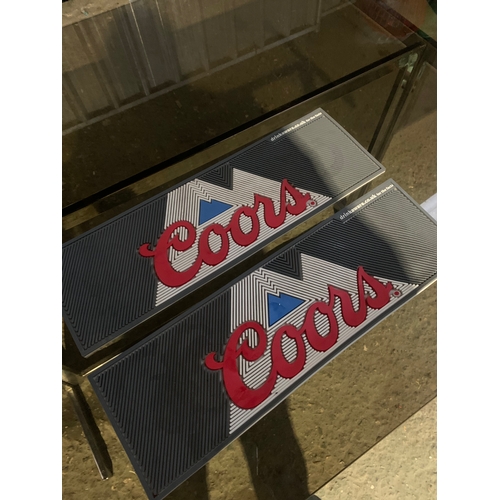 965 - Pair of Coors silicone bar mats