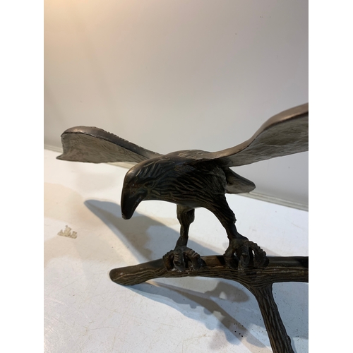 229 - Brass eagle on plinth - 20cm width