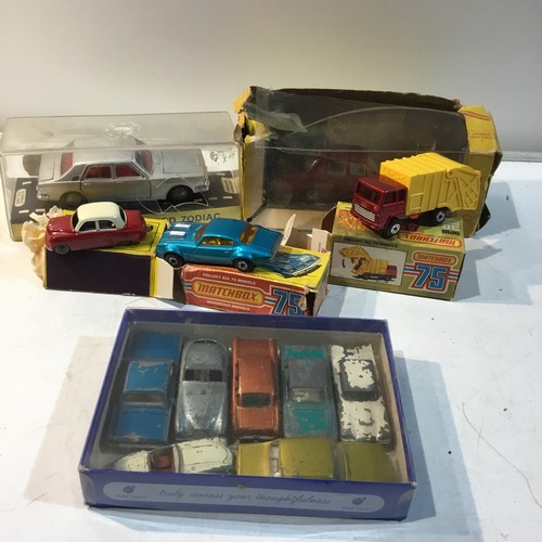 245 - Die cast vehicles inc Matchbox Superfast Pontiac 4, refuse truck & more