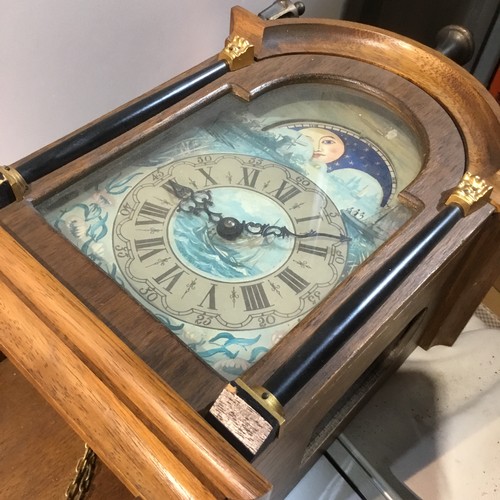 258 - Dutch wall hanging clock with weights & pendulum