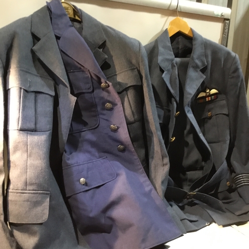 108 - RAF uniforms and 5x jackets - one with a pair of trousers