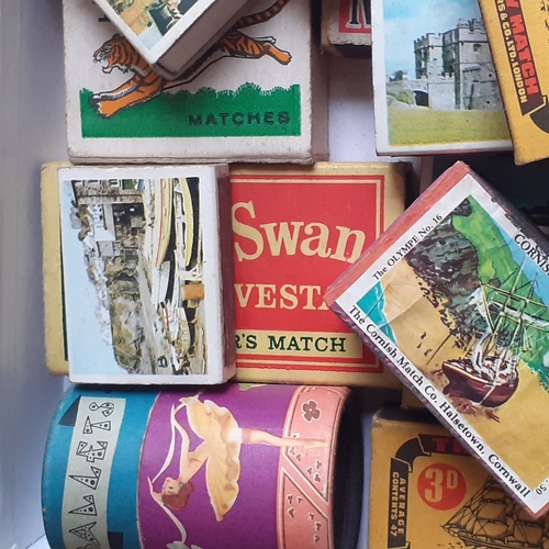 434 - Quantity of collectible postcards, cigarette cards and matchboxes. Includes some postcards which are... 