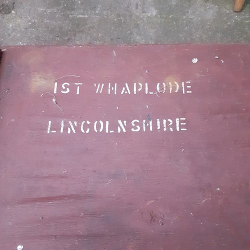 438 - Old wooden trunk/box once used by local scout group. Needs some TLC but has use