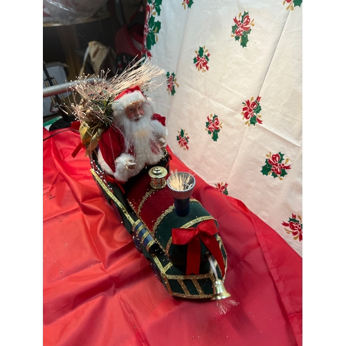 79 - Fibre optic Santa train - approx 30cm wide - tested