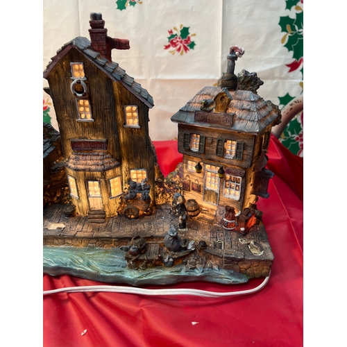 102 - Large fisherman’s winter light up scene