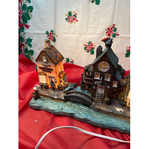 102 - Large fisherman’s winter light up scene