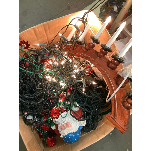 134 - Array of lights inc candelabra flame light, outside lights & loads more