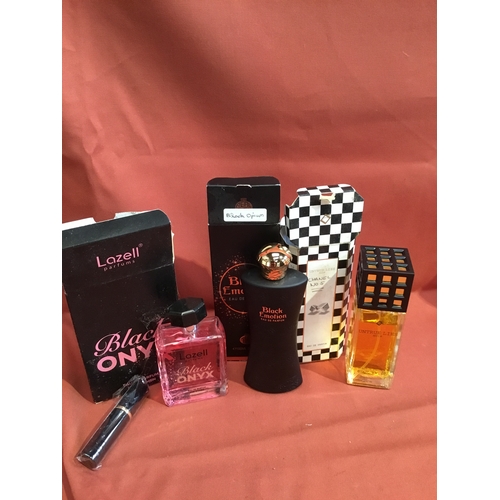 65 - Lazell black onyx, Black Emotion black opium & replica Chanel No5