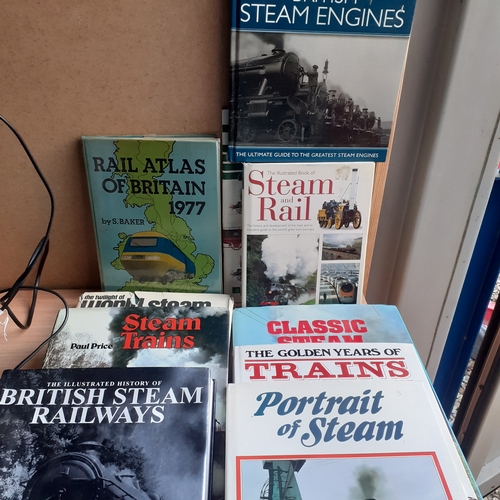 7 - Quantity of hardback railway boks relating to steam engines. Overall good read condition, with dust ... 