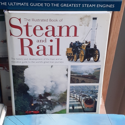 7 - Quantity of hardback railway boks relating to steam engines. Overall good read condition, with dust ... 