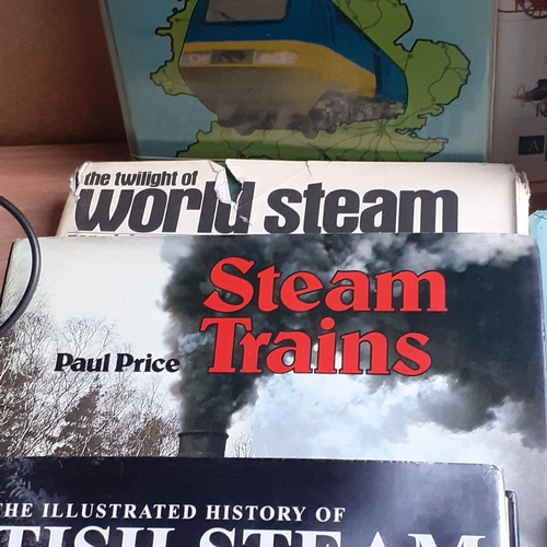 7 - Quantity of hardback railway boks relating to steam engines. Overall good read condition, with dust ... 