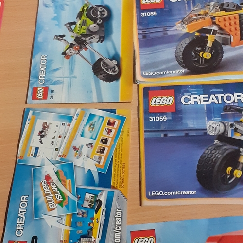 3 - A quantity of Lego instruction booklets. Mostly Lego Creator