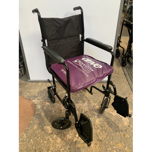 267 - Wheelchair in good condition with seat cushion