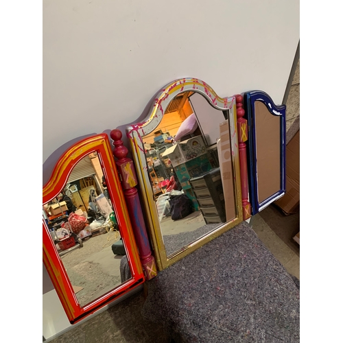 269 - Ducal pine three way dressing table mirror up cycled by @ThisBrokenArt