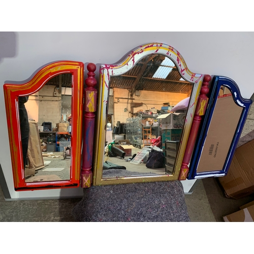 269 - Ducal pine three way dressing table mirror up cycled by @ThisBrokenArt