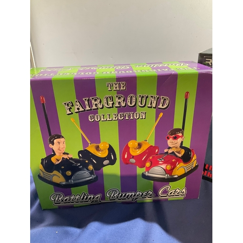 157 - The Fair Ground Collection Battling Bumper cars and Mini Pool Table. Both boxed and in good conditio... 