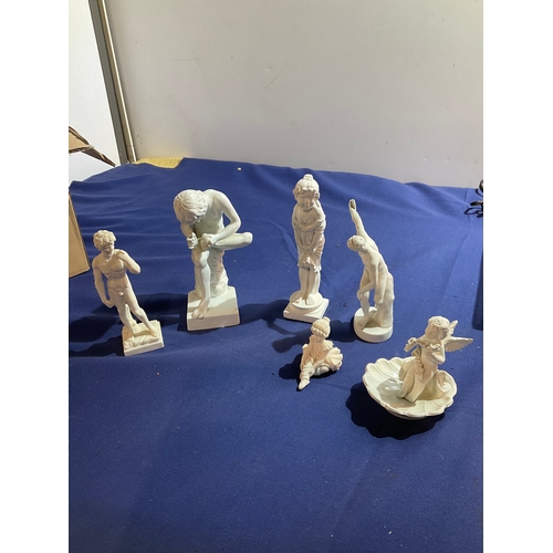 159 - 6 Parian figures