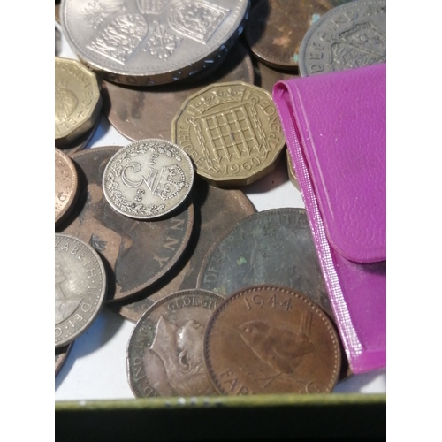 46A - COINS : Large box of mixed coinage