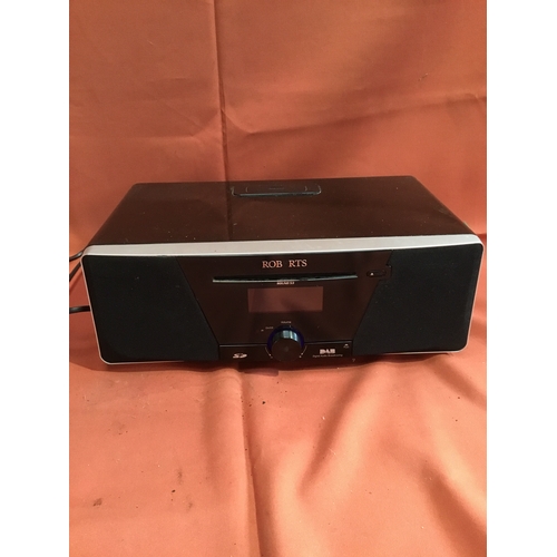 212 - Roberts DAB radio MP Sound 53 sound system. With dock for iPod with remote control