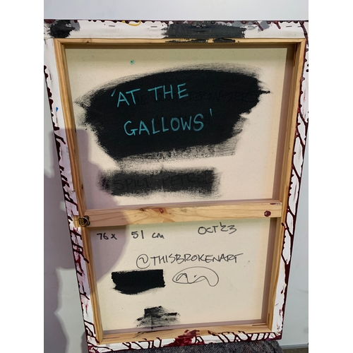 544 - ThisBrokenArt canvas - At The Gallows - 75x50cm