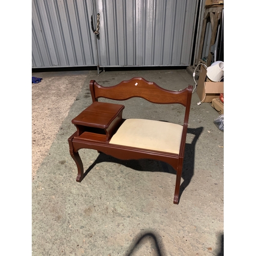 553 - Telephone side seat bench in good condition