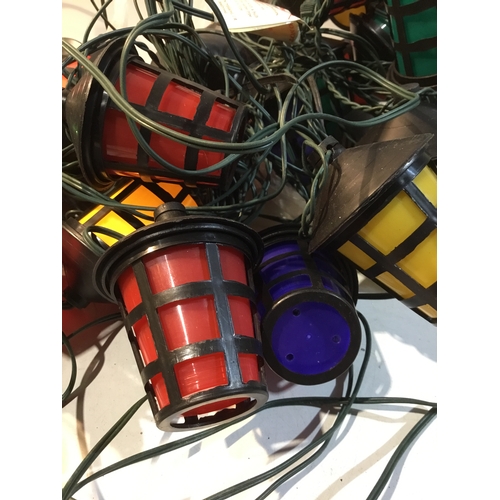 202 - Set of plastic lantern style string lights