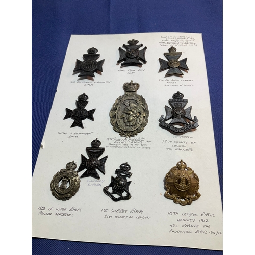 61A - Selection of Rifles cap badges, Parachute Regiment Glider Pilot Regiment, British Airborne Forces Ca... 