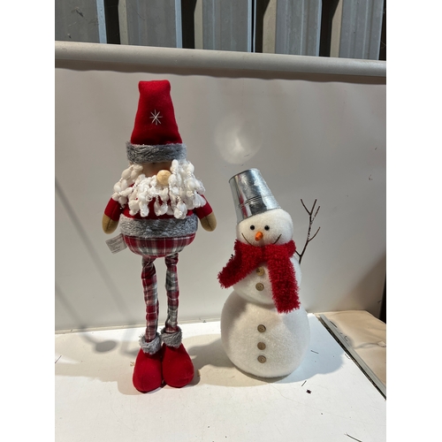 230 - Santa and snowman standing decorations