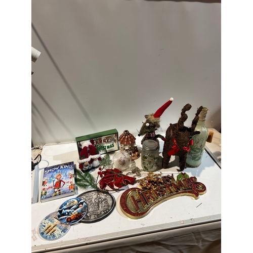 241 - Christmas homeware inc coasters, signs, reindeer and more