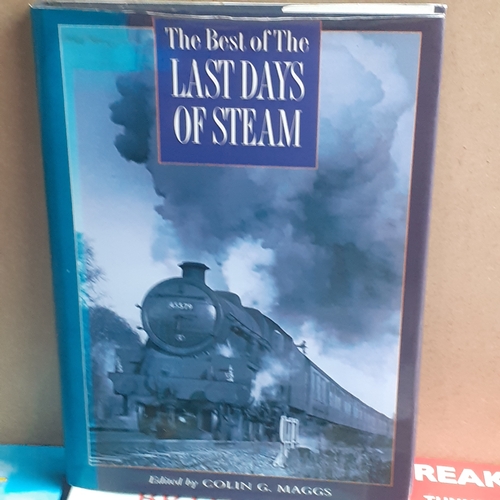 7 - Quantity of 9 hardback railway books mostly on steam. Overall good used condition with just a few si... 