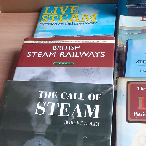 7 - Quantity of 9 hardback railway books mostly on steam. Overall good used condition with just a few si... 