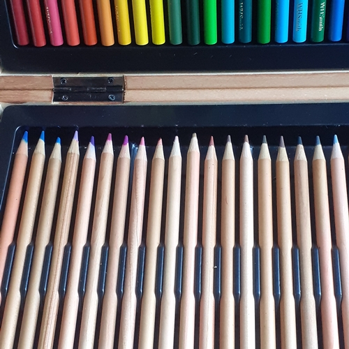 5 - WH Smith watercolour pencils presented in original case. Pencils are in like new, unused condition.