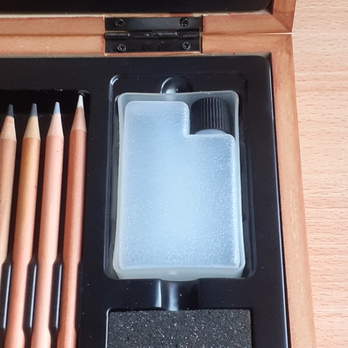 5 - WH Smith watercolour pencils presented in original case. Pencils are in like new, unused condition.